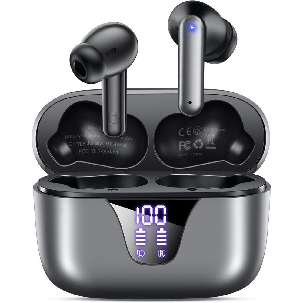 Wireless Earbuds Bluetooth Headphones, 50H Playtime Ear Buds with Mic, LED Digit
